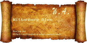 Wittenberg Alex névjegykártya