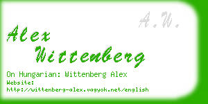 alex wittenberg business card